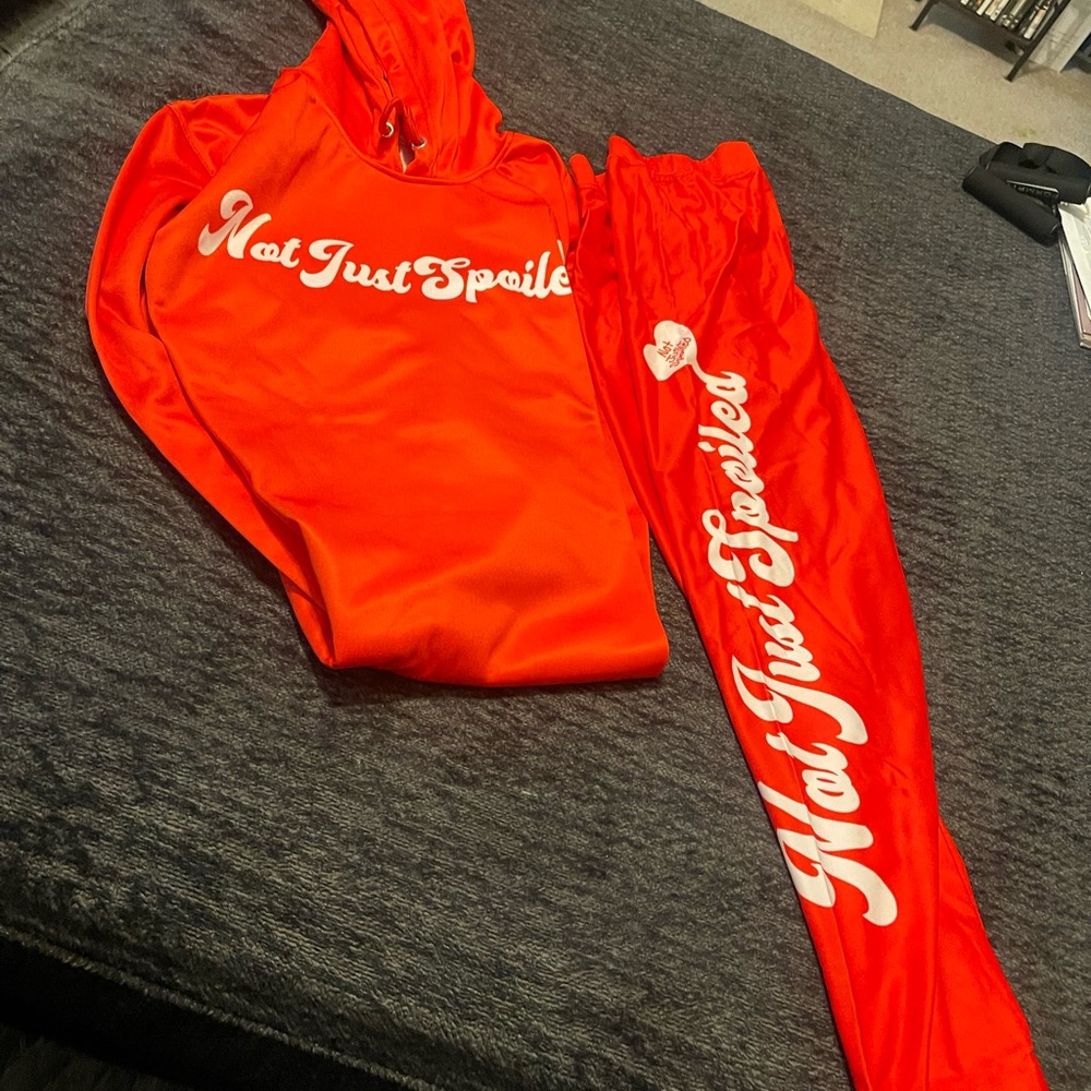 A Better View Of The Red Njs Sweatshirt & Leggings - image 1